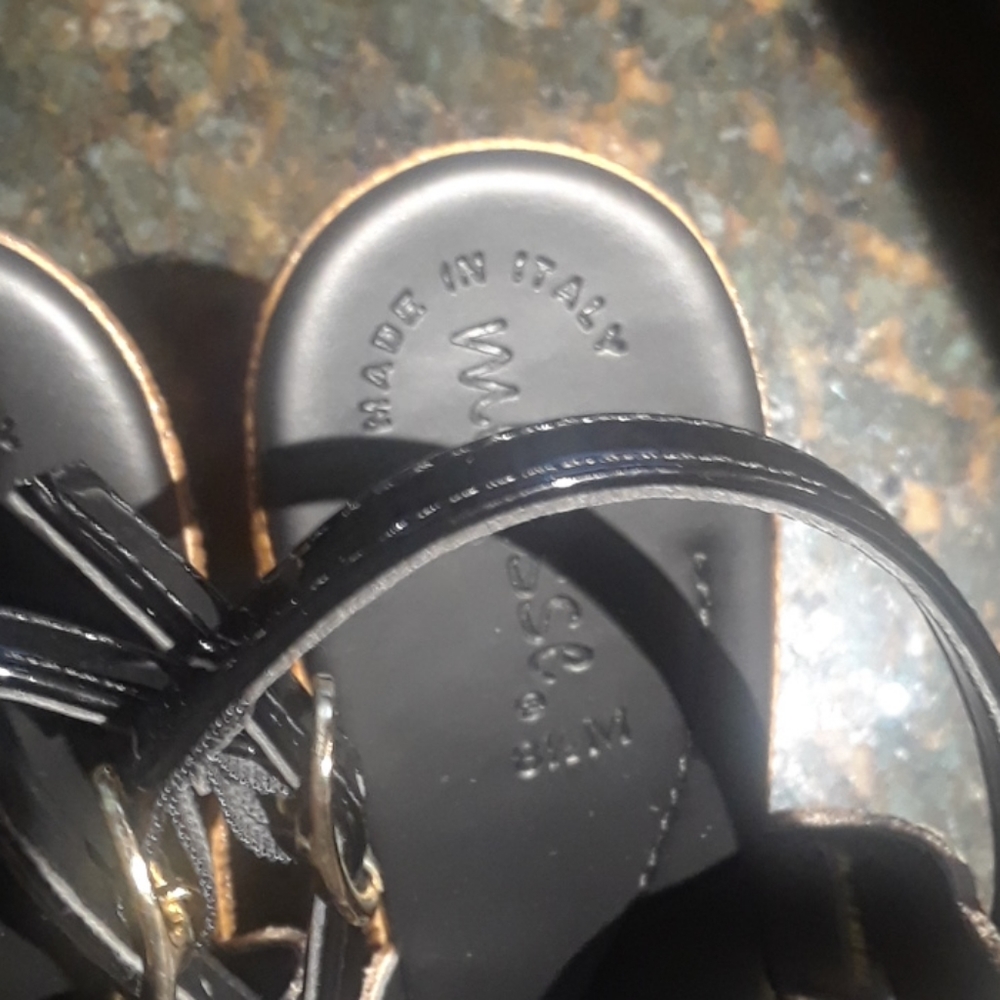 Matisse Dante, black leather platform sand… - Picture 5 of 7